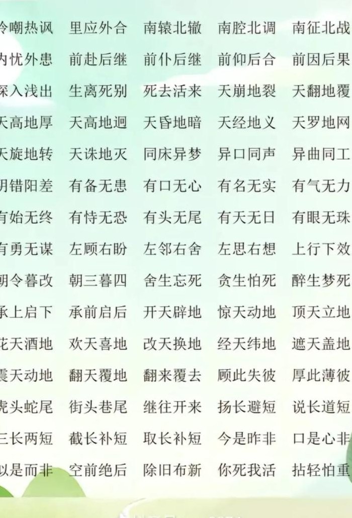 名山大川与浩瀚无垠的四字成语集锦