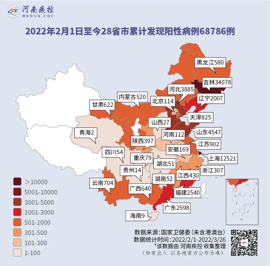 全国疫情分布图揭示新冠病毒最新动态