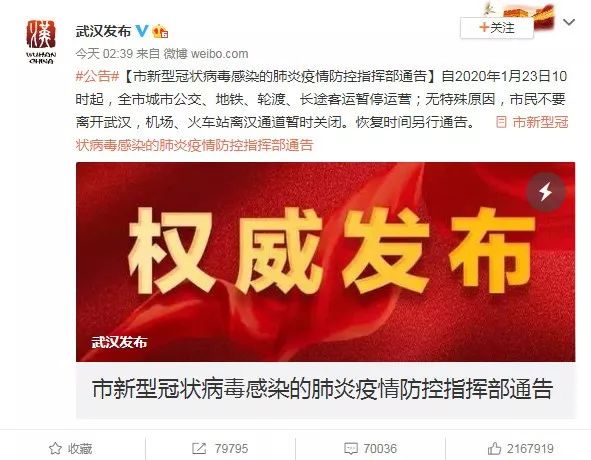 武汉疫情封城回顾，历史、影响与启示