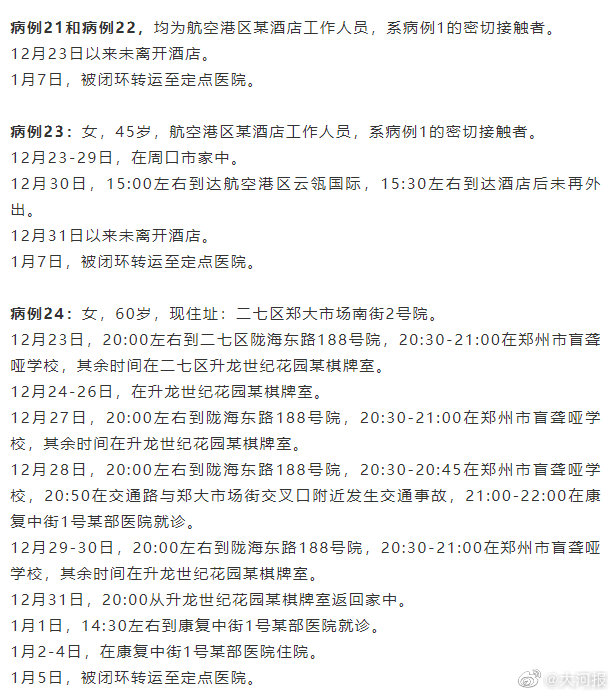 河南郑州疫情人员名单及影响概述