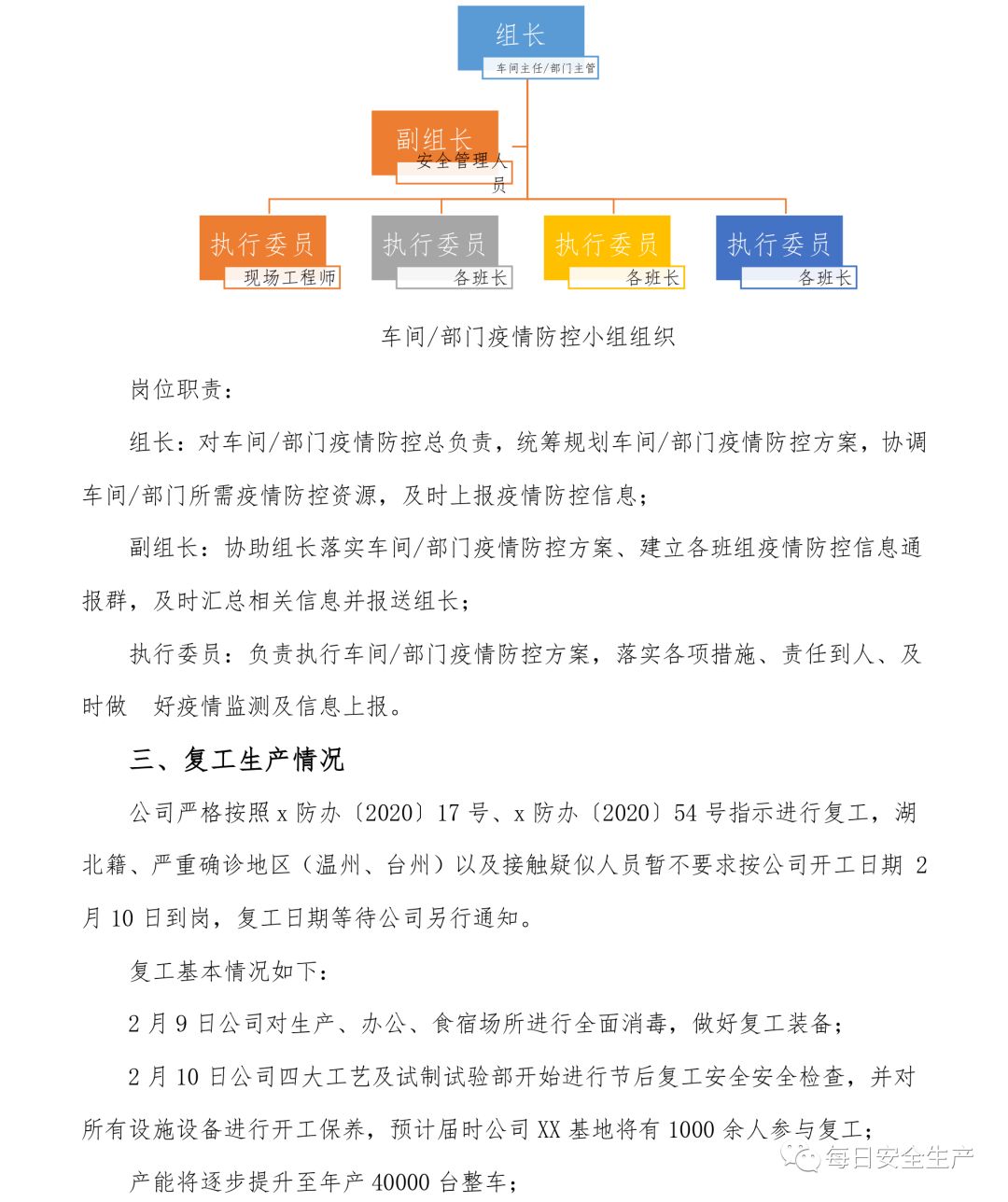 疫情后复工工作方案，打造安全、高效、有序复工新环境