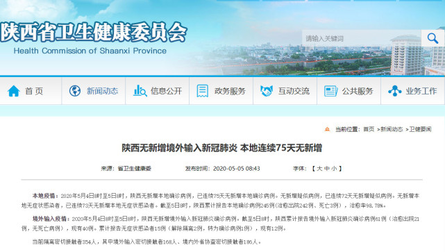 陕西省最新疫情情况通报