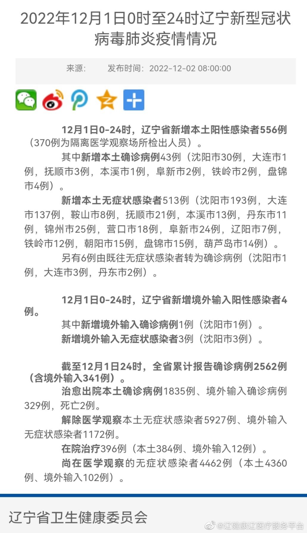 辽宁省疫情最新动态概览