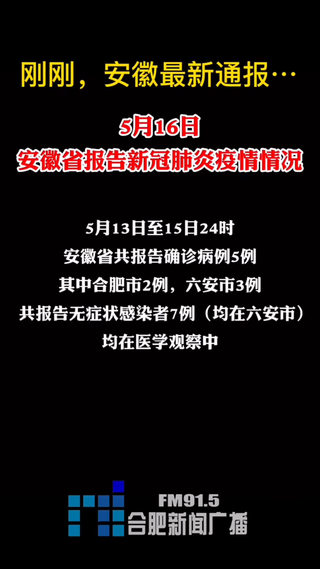 安徽省最新疫情通报情况