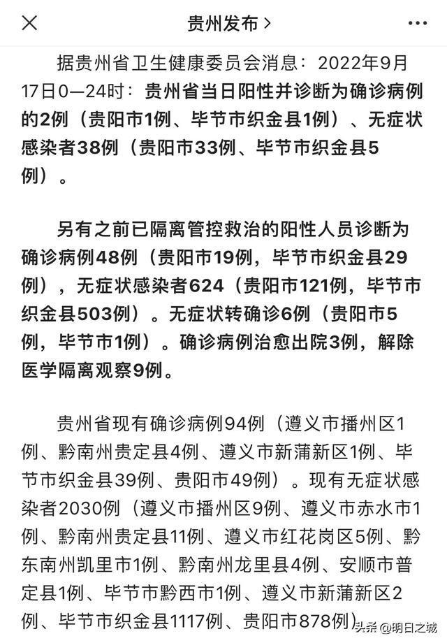 贵州省疫情现状概述