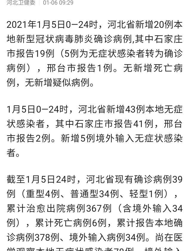 河北省最新疫情通报，新增病例及影响分析