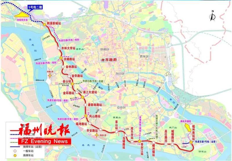 福州地铁五号线什么时候完工/福州地铁5号线完工时间