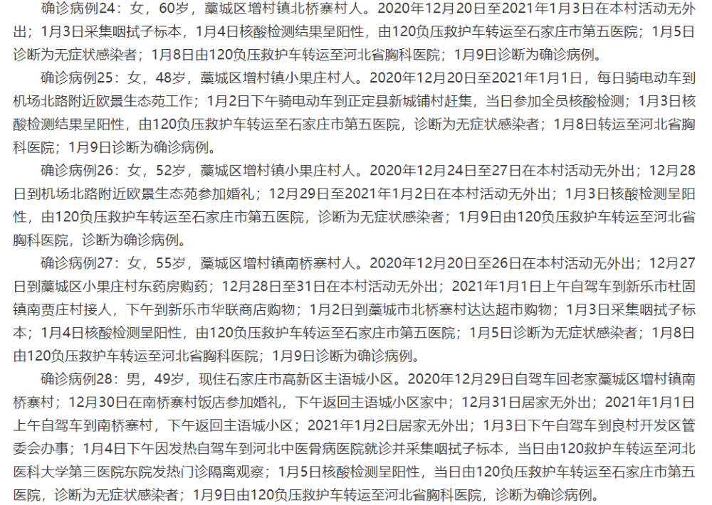 石家庄发现一例武汉病例活动轨迹:石家庄感染的武汉疫情