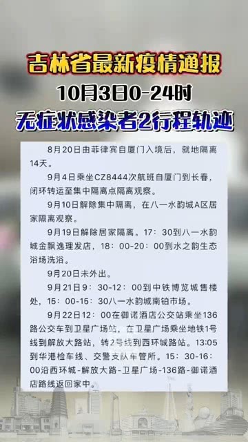 【吉林省疫情最新无症状/吉林省疫情最新无症状轨迹】