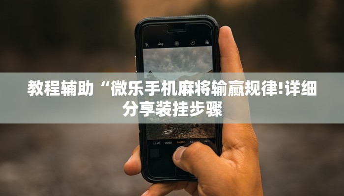 教程辅助“微乐手机麻将输赢规律!详细分享装挂步骤