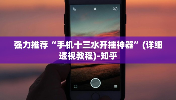 强力推荐“手机十三水开挂神器”(详细透视教程)-知乎
