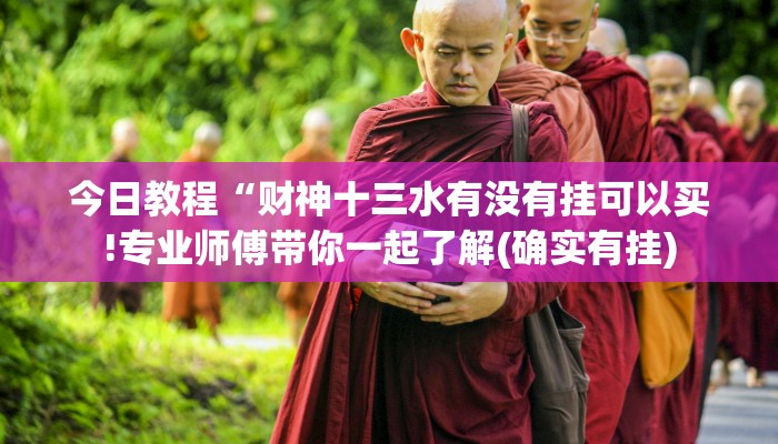 今日教程“财神十三水有没有挂可以买!专业师傅带你一起了解(确实有挂)
