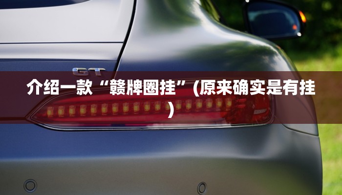 介绍一款“赣牌圈挂”(原来确实是有挂)