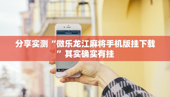 分享实测“微乐龙江麻将手机版挂下载”其实确实有挂
