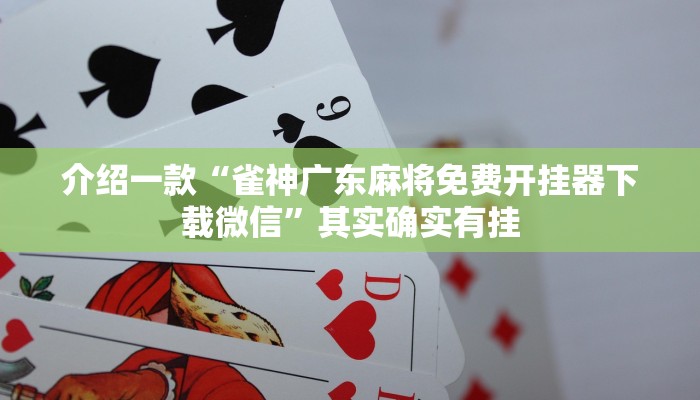 介绍一款“雀神广东麻将免费开挂器下载微信”其实确实有挂