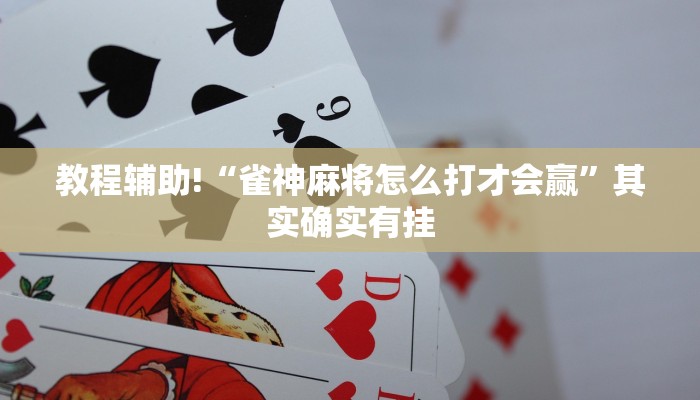 教程辅助!“雀神麻将怎么打才会赢”其实确实有挂