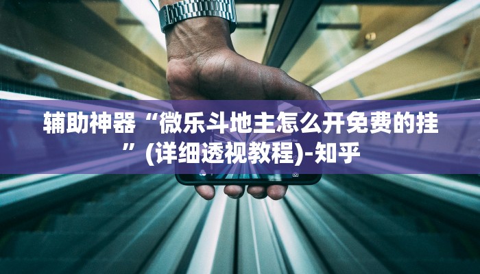 辅助神器“微乐斗地主怎么开免费的挂”(详细透视教程)-知乎