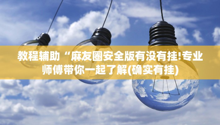 教程辅助“麻友圈安全版有没有挂!专业师傅带你一起了解(确实有挂)