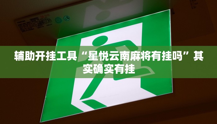 辅助开挂工具“星悦云南麻将有挂吗”其实确实有挂