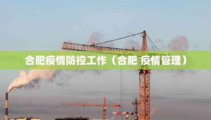 合肥疫情防控工作（合肥 疫情管理）