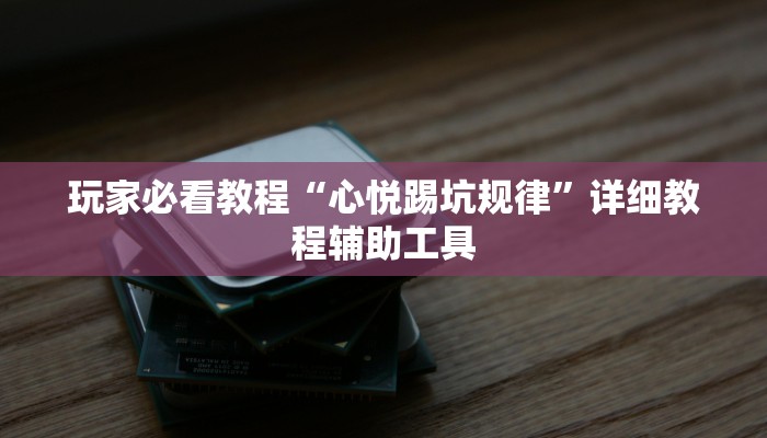 玩家必看教程“心悦踢坑规律”详细教程辅助工具