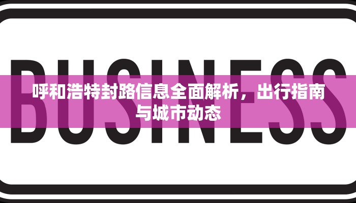 呼和浩特封路信息全面解析，出行指南与城市动态