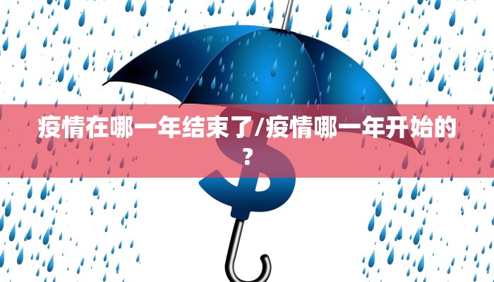 疫情在哪一年结束了/疫情哪一年开始的?