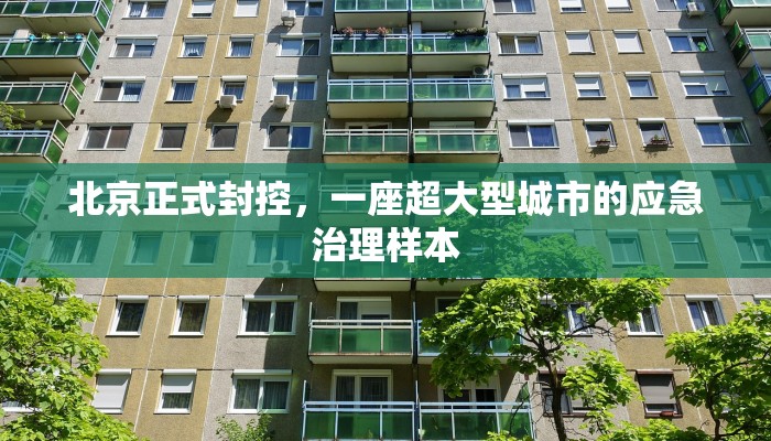 北京正式封控，一座超大型城市的应急治理样本